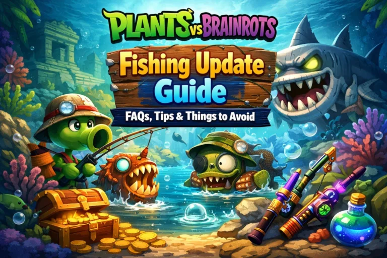 Plants vs Brainrots Fishing Update Guide: FAQs, Tips & Things to Avoid