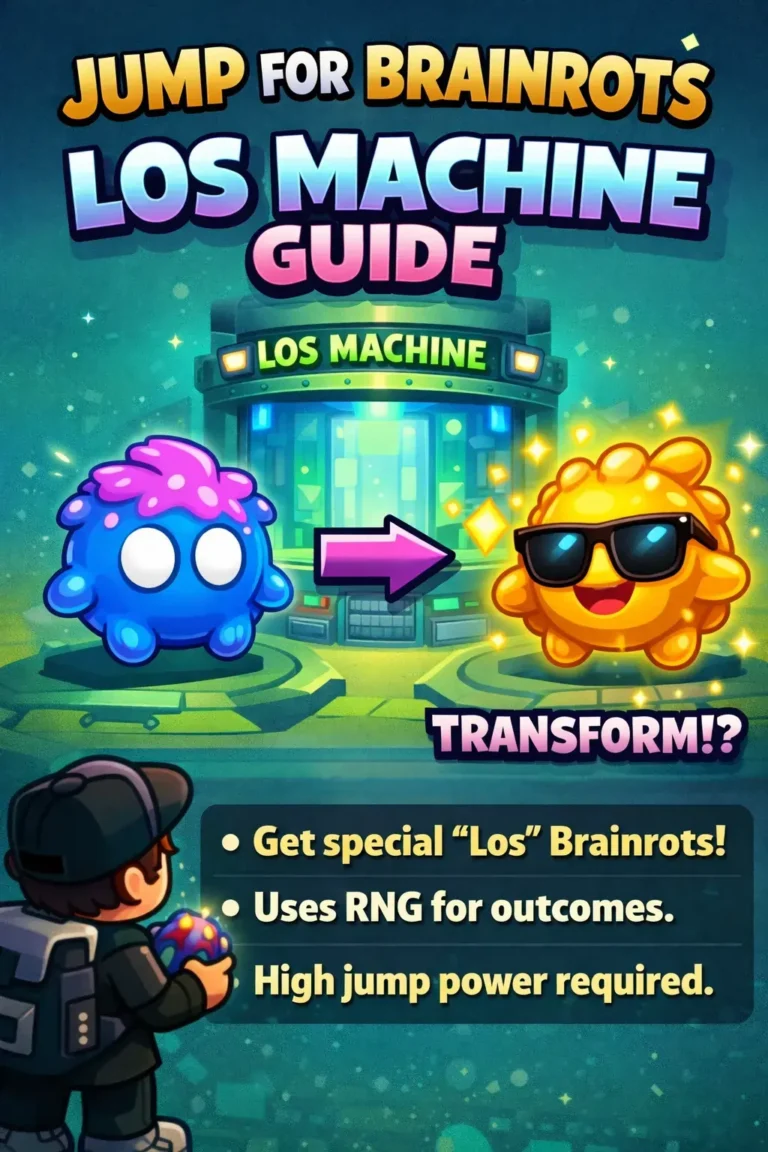 Jump for Brainrots Los Machine guide