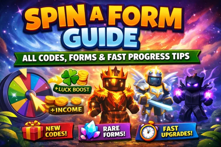 Spin a Form Guide: All Codes, Forms & Fast Progress Tips